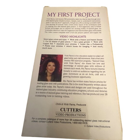 My First Project VHS By Vicki Payne Stained Glass Craft Instruction - Picture 2 of 3